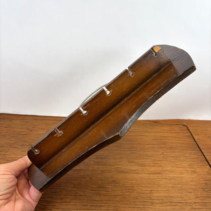 Vintage houten lepelrekje met molen