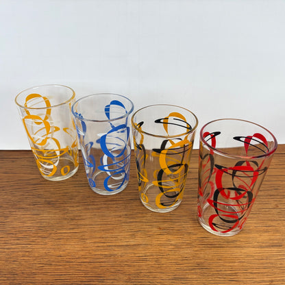 Vintage limonadeglazen jaren 50