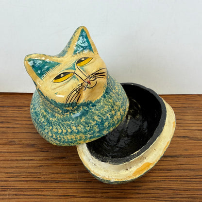 Houten doosje kat