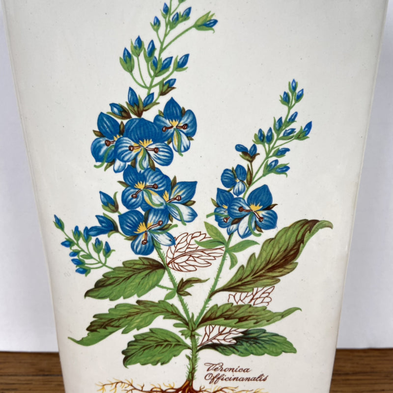 Groot vintage radiatorbakje blauwe bloem