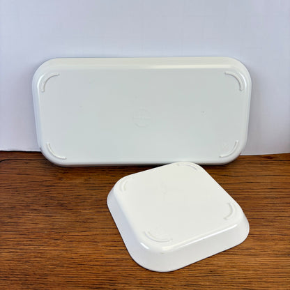 Vintage set 2 dienbladen katten