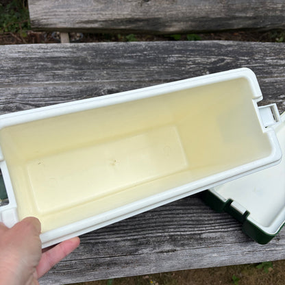 Vintage auto koelbox groen