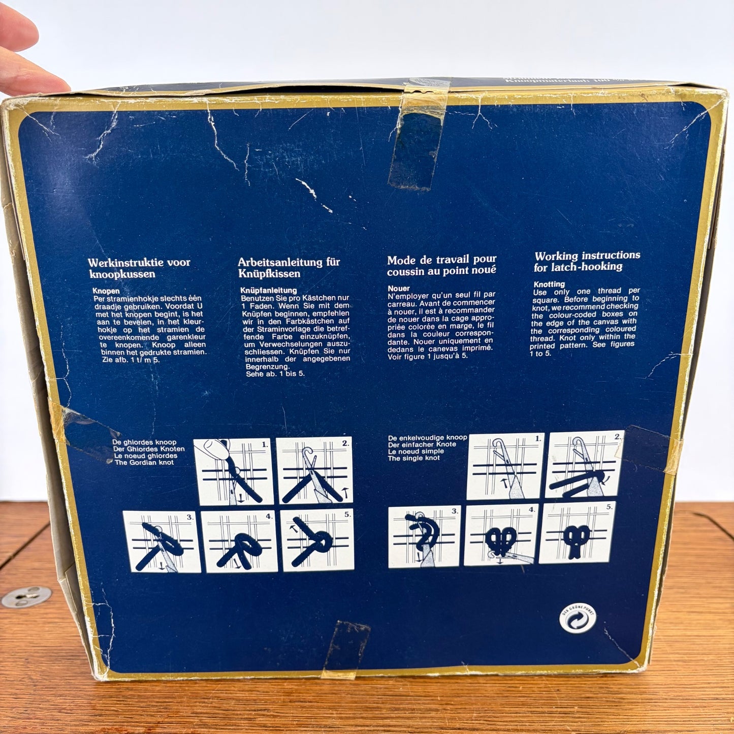 Vintage knoopkussen pakket paddenstoel 40x40 cm