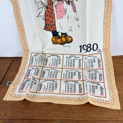 Vintage Sarah Kay stoffen kalender 1980
