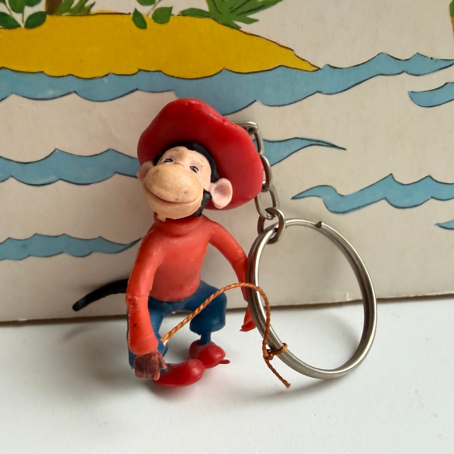 Vintage sleutelhanger Jasper aap