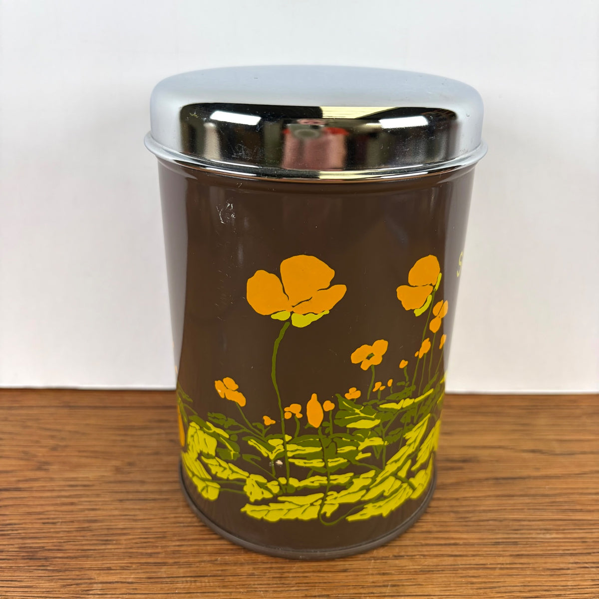 Vintage Brabantia blik suiker boterbloem