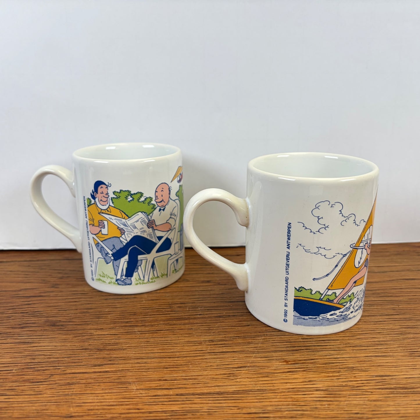 Vintage Suske en Wiske mokken Albert Heijn 1992