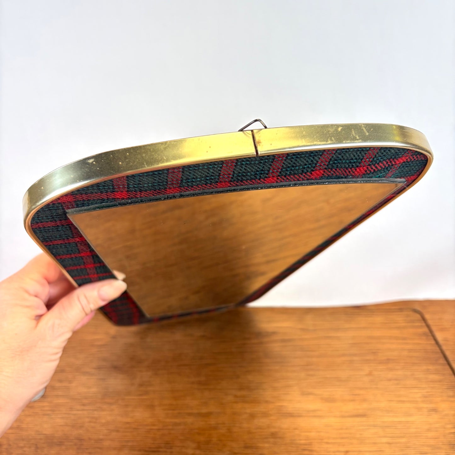 Vintage wandspiegel tartan