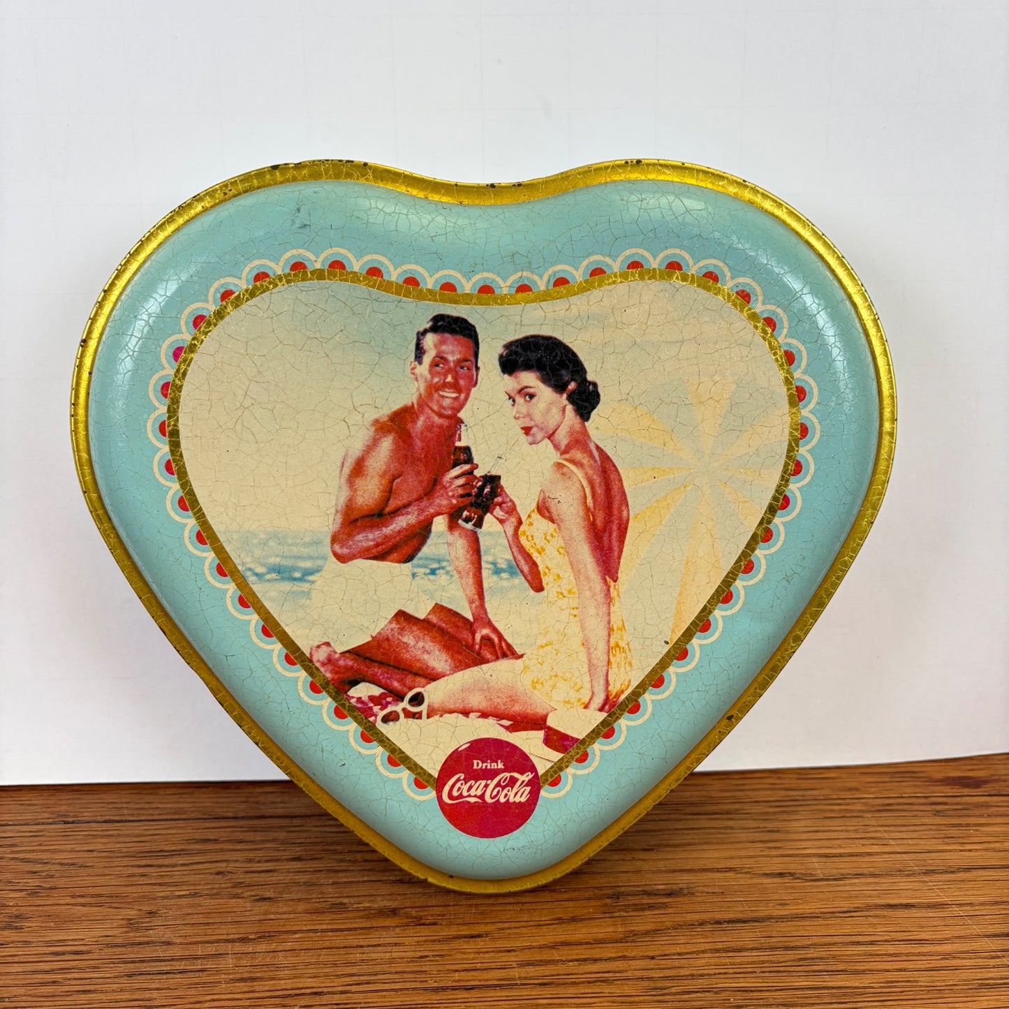 Vintage Coca-Cola blik hart