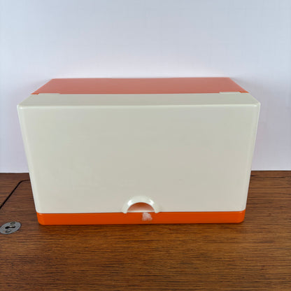 Vintage oranje cosmetica kastje