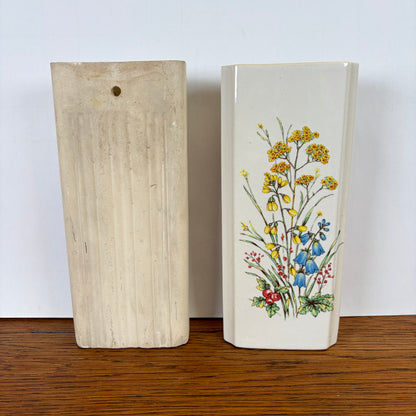 2 vintage radiatorbakjes bloemen