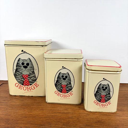 Vintage blikken George Happy Cat Design