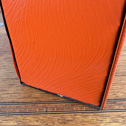 Vintage oranje lp koffer