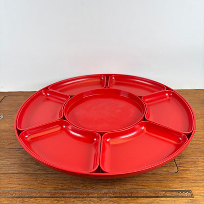 Vintage snackschaal rood
