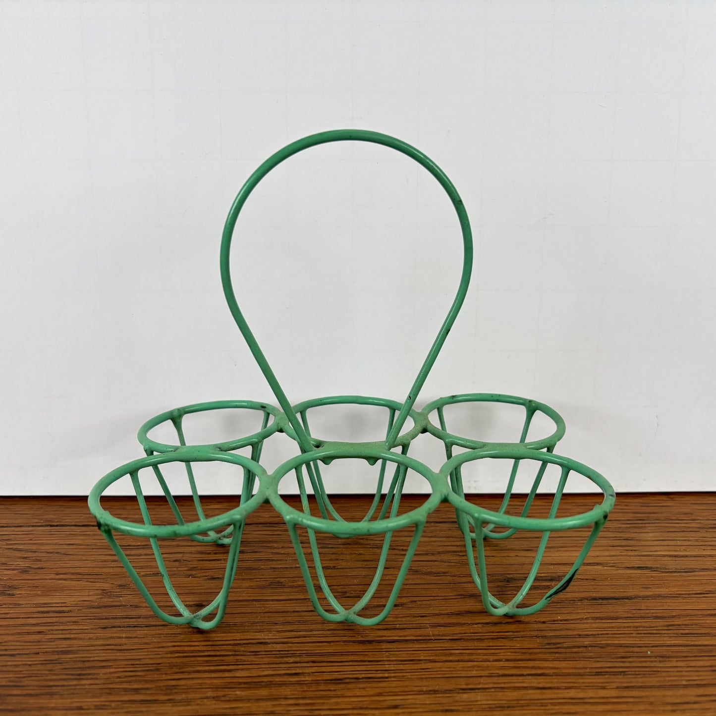 Vintage eierrekje groen