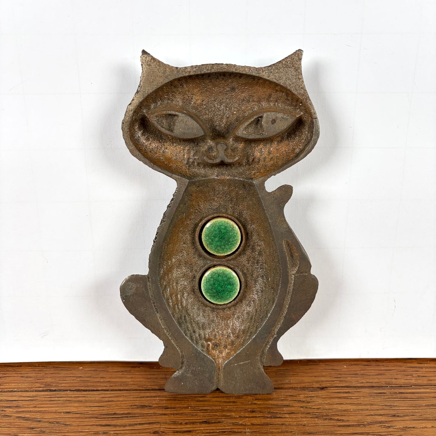 Vintage katten schaaltje gietijzer