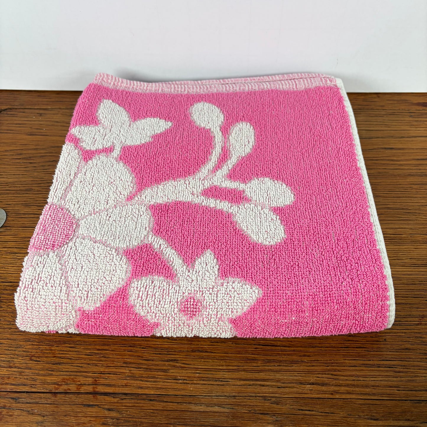 3 vintage handdoeken roze