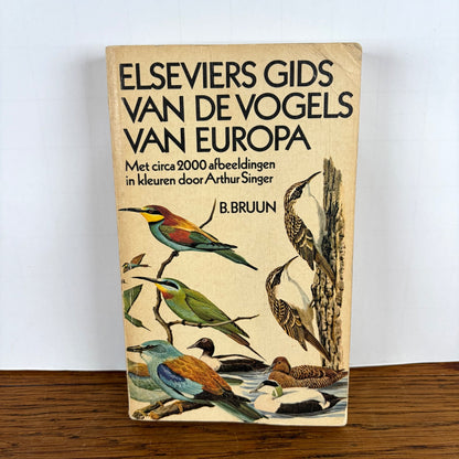 Vintage Elseviers gids van de vogels van Europa 1970
