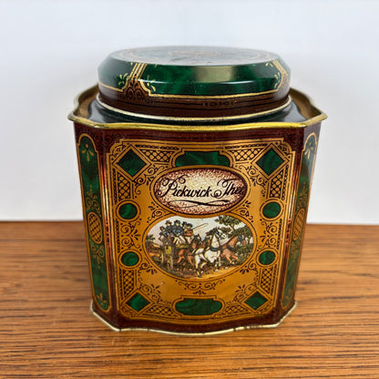 Vintage Pickwick Thee blik Douwe Egberts groen goud