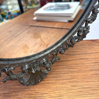 Vintage ovale barok spiegel