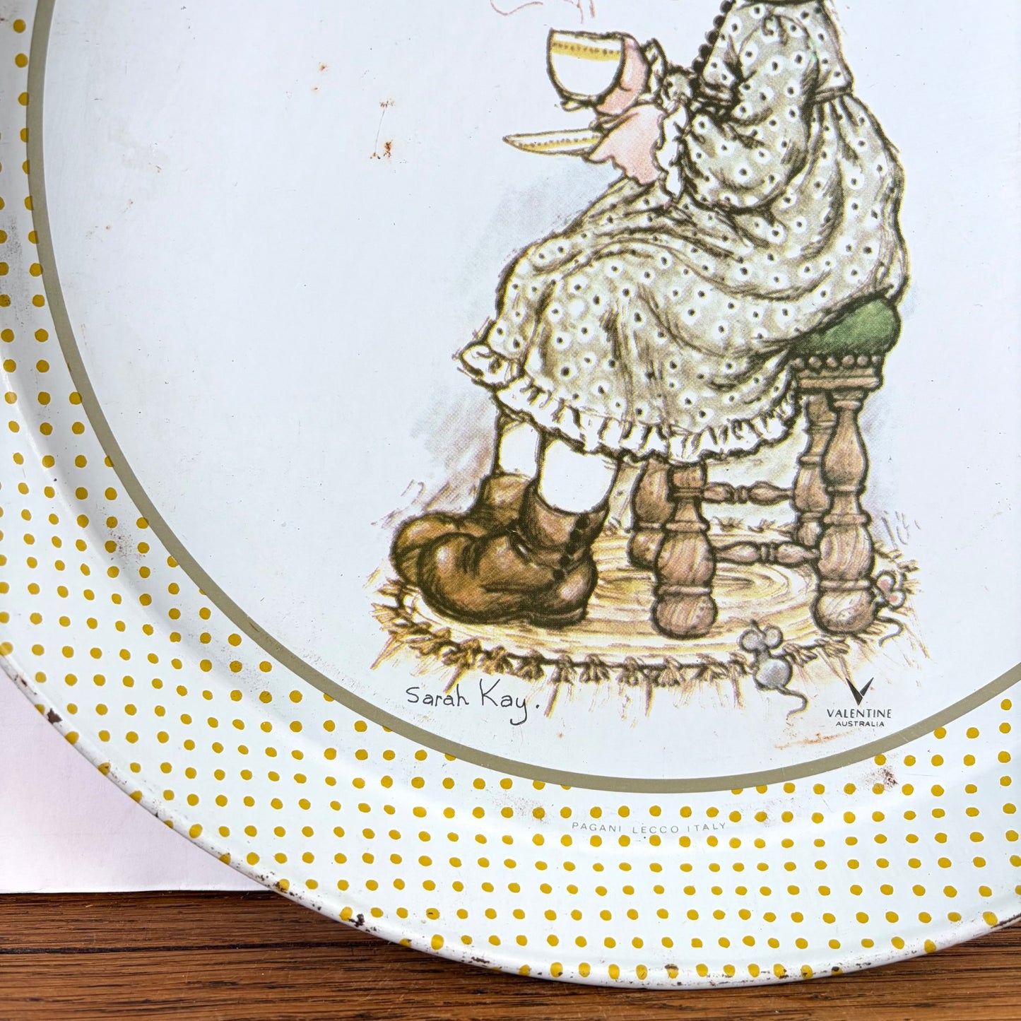 Vintage Sarah Kay dienblad wit