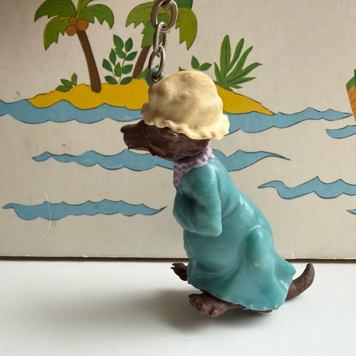 Vintage sleutelhanger de grote boze wolf