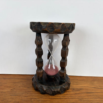 Vintage grote houten zandloper