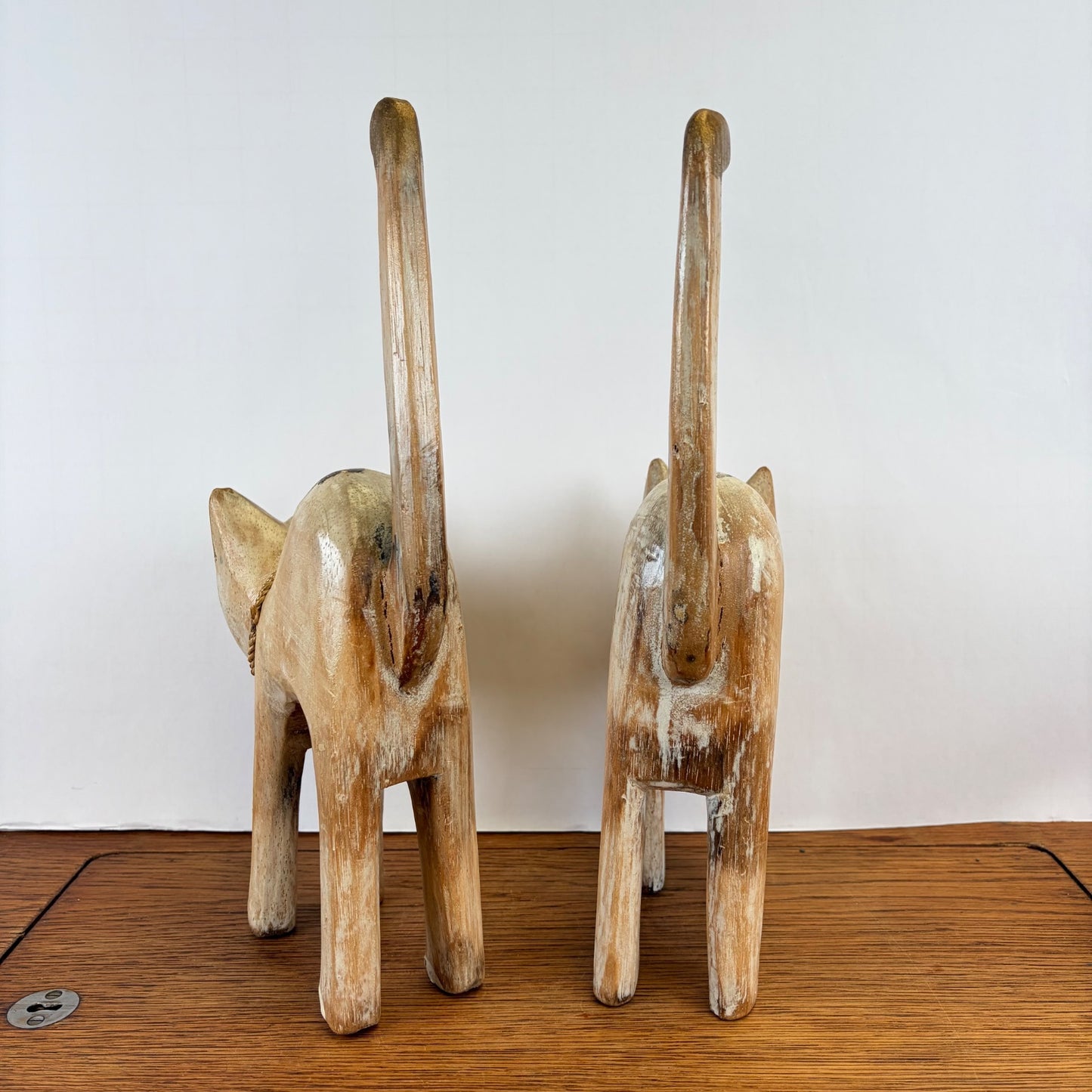 Vintage houten katten set