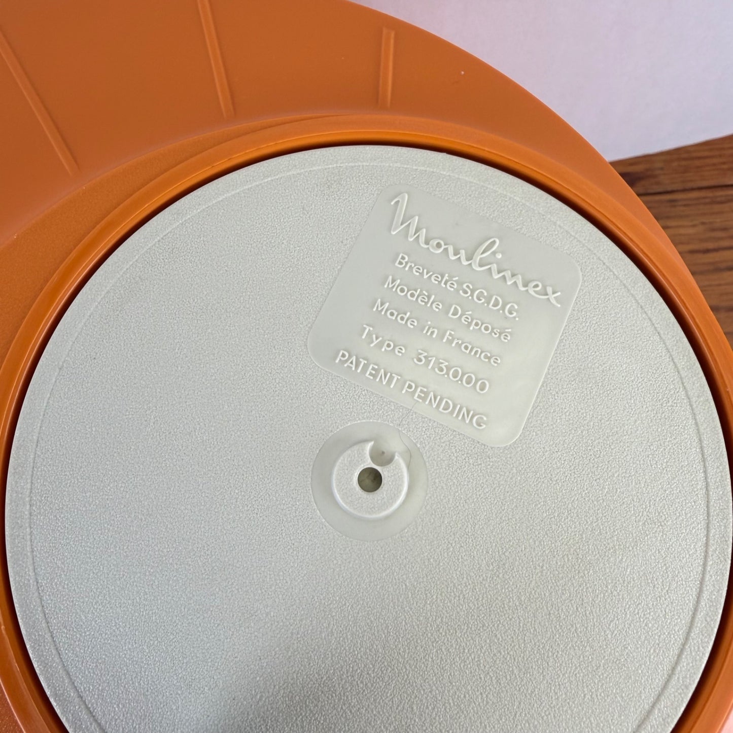 Vintage Moulinex slacentrifuge oranje