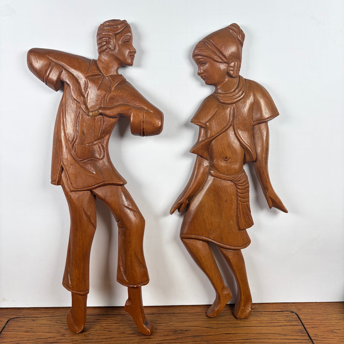 Houten wanddecoratie dansend koppel