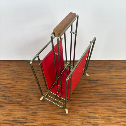 Vintage brievenhouder rood