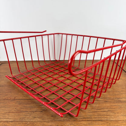 Vintage draadmandje rood