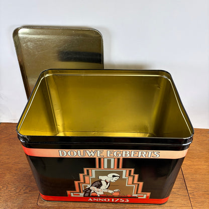 Vintage Douwe Egberts groot opbergblik