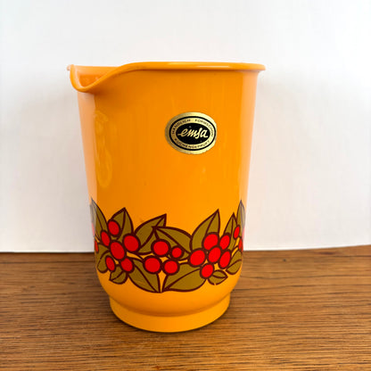 Vintage Emsa mengkan oranje met rode besjes