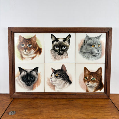 Vintage dienblad katten