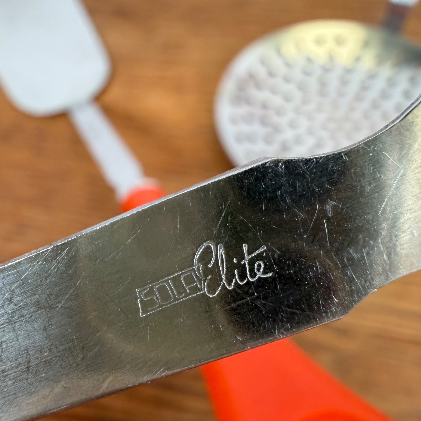 Vintage keukengerei set oranje Sola Elite