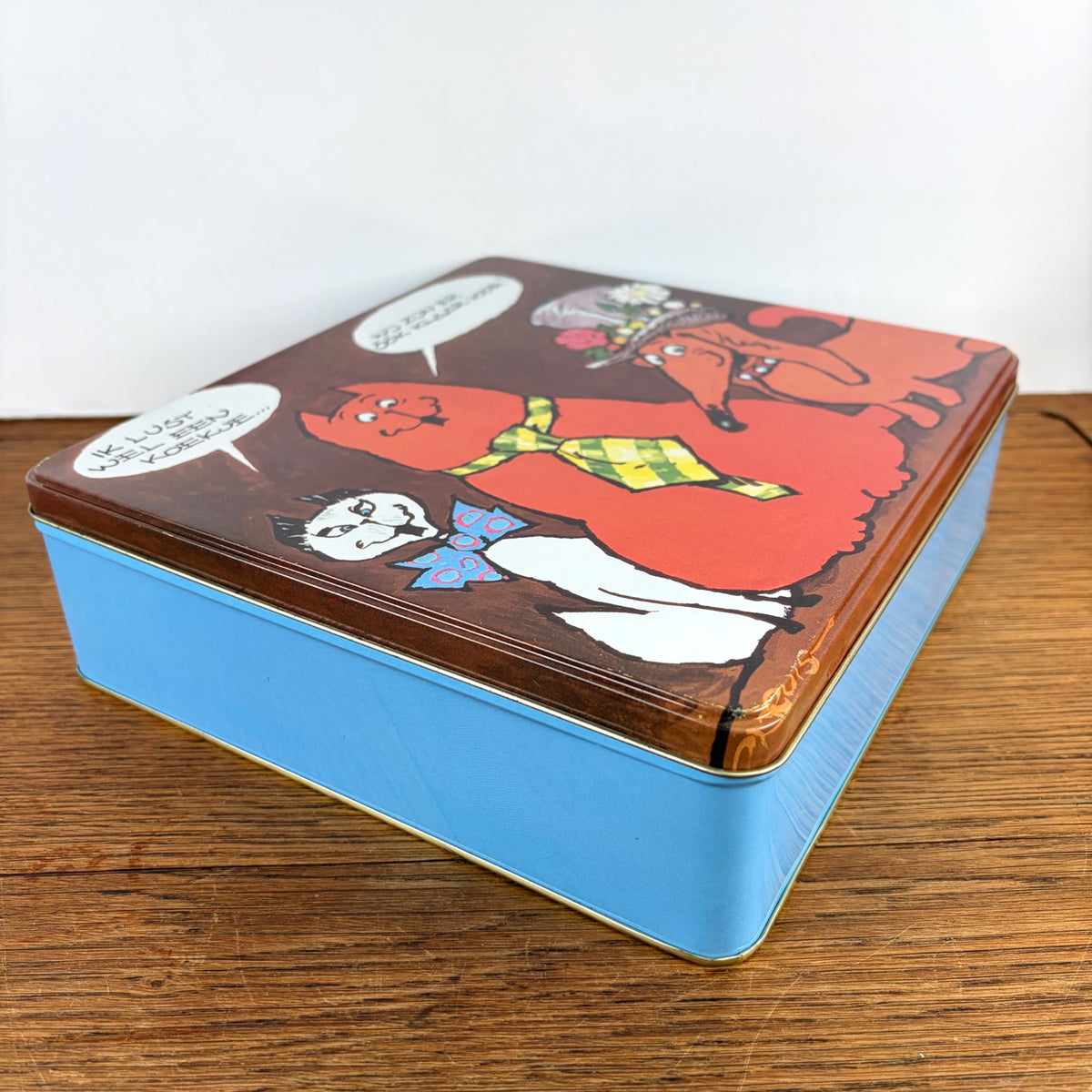 Vintage koekjesblik Jan Jans en de Kinderen