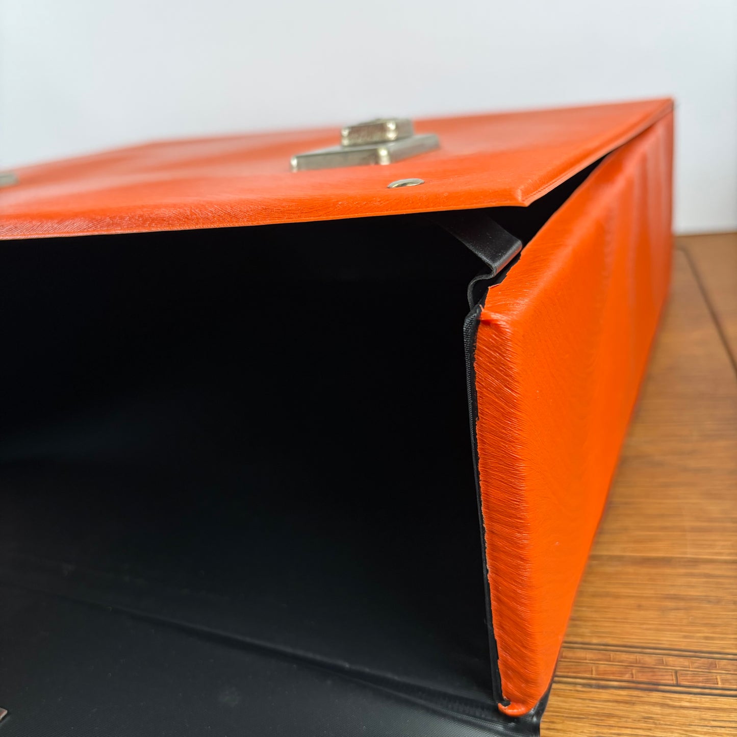 Vintage oranje lp koffer