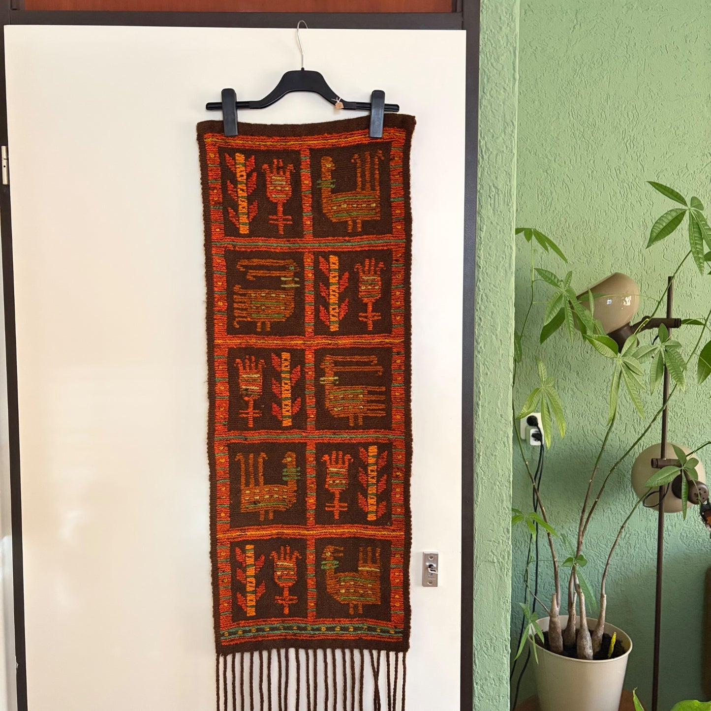 Vintage wollen wandkleed