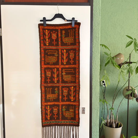 Vintage wollen wandkleed
