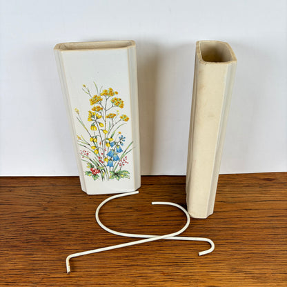 2 vintage radiatorbakjes bloemen