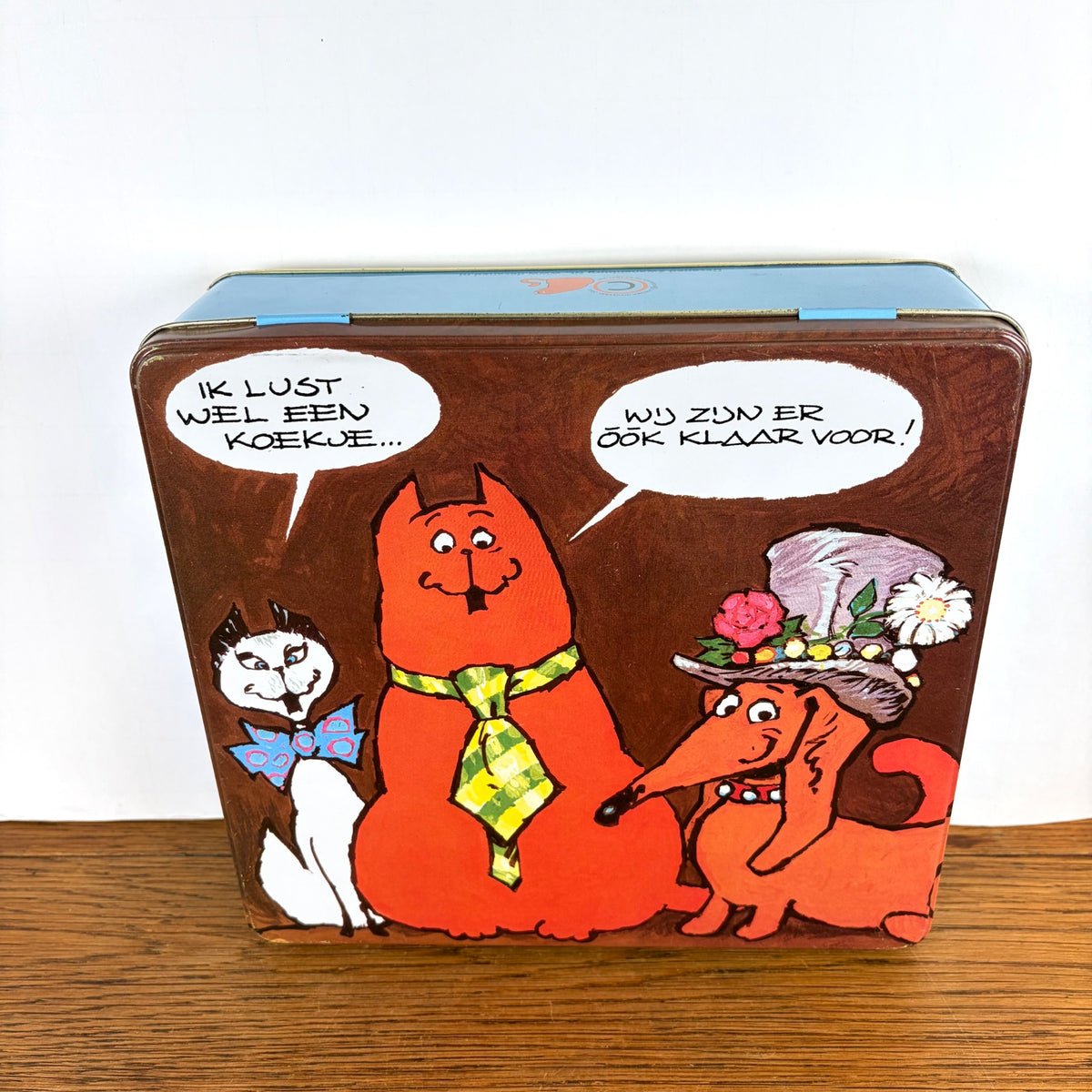 Vintage koekjesblik Jan Jans en de Kinderen