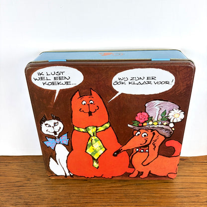 Vintage koekjesblik Jan Jans en de Kinderen