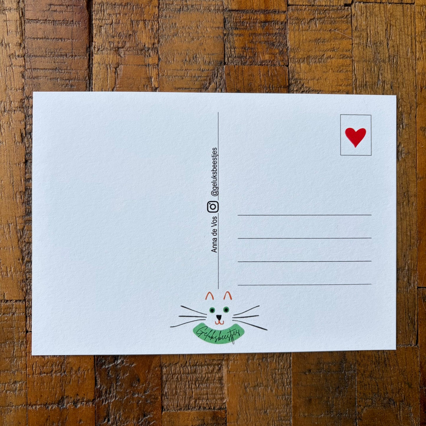 Kaart Poes Pompoen en Miss Whiskers