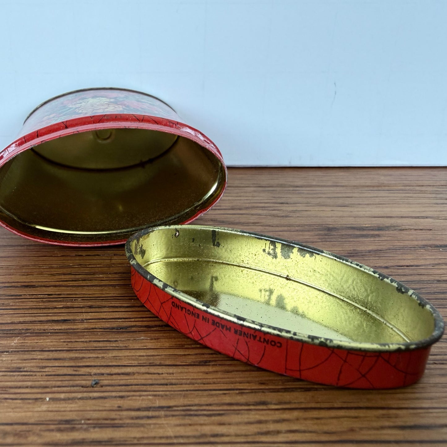 Mini rood blikje thee