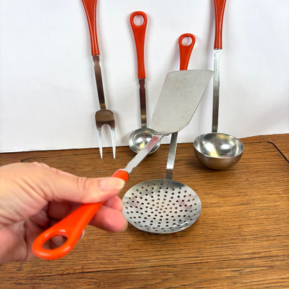 Vintage keukengerei set oranje Sola Elite