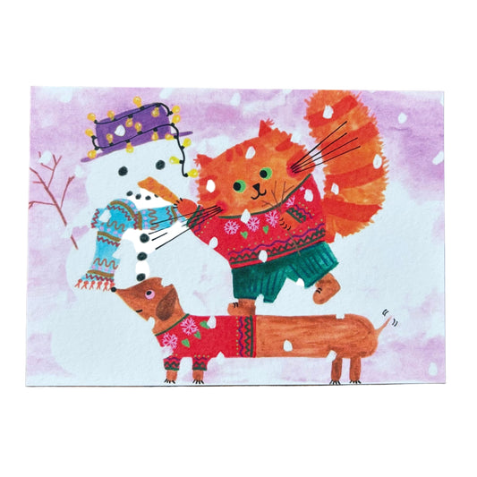 Kaart Poes Pompoen met teckel