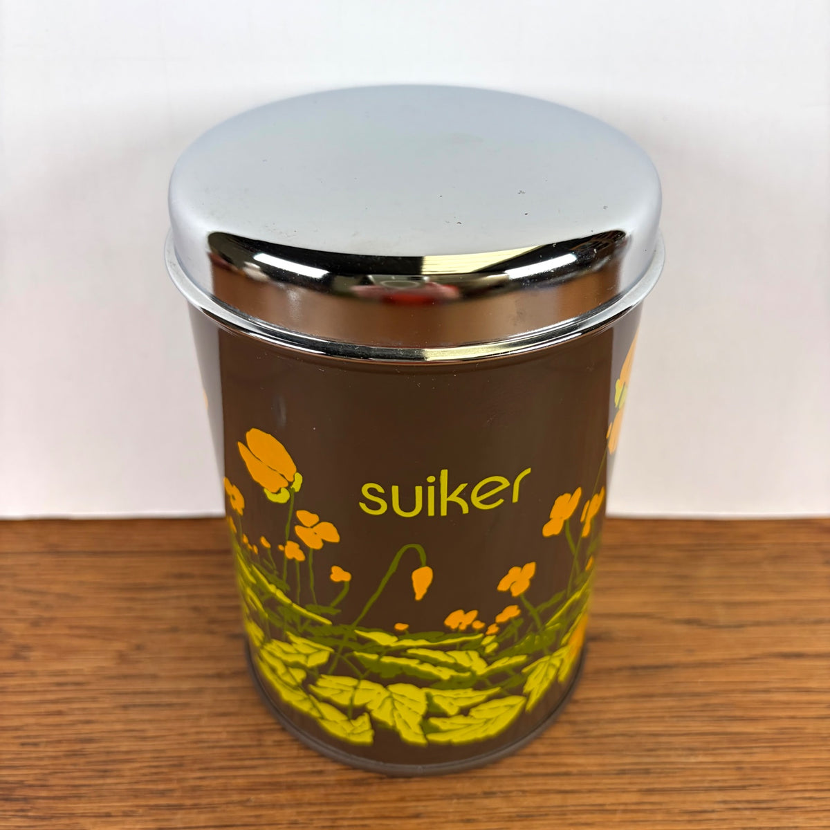 Vintage Brabantia blik suiker boterbloem