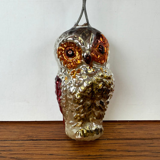 Vintage kerstbal uil