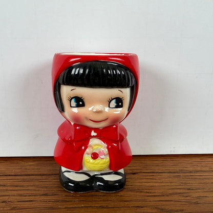 Vintage eierdopje roodkapje